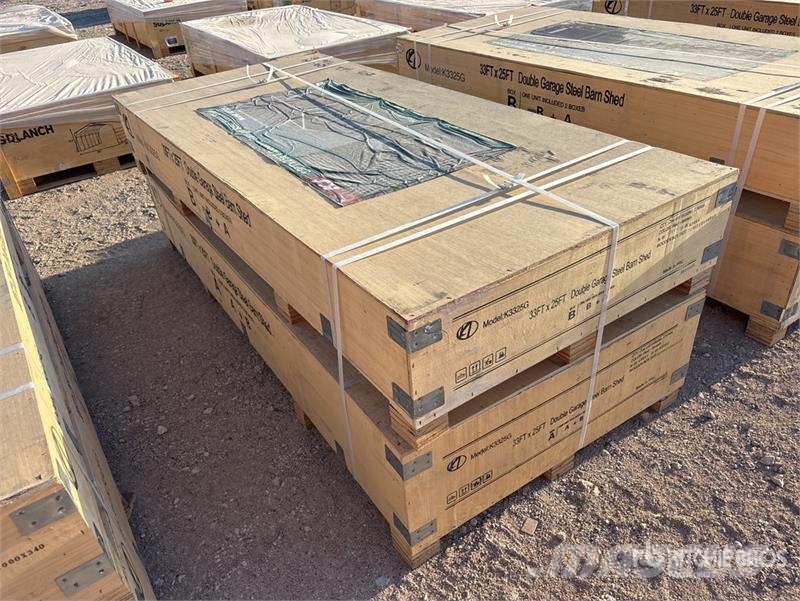 KJ K3325G Double Garage Metal Storage Building (Unuse Steel frame buildings