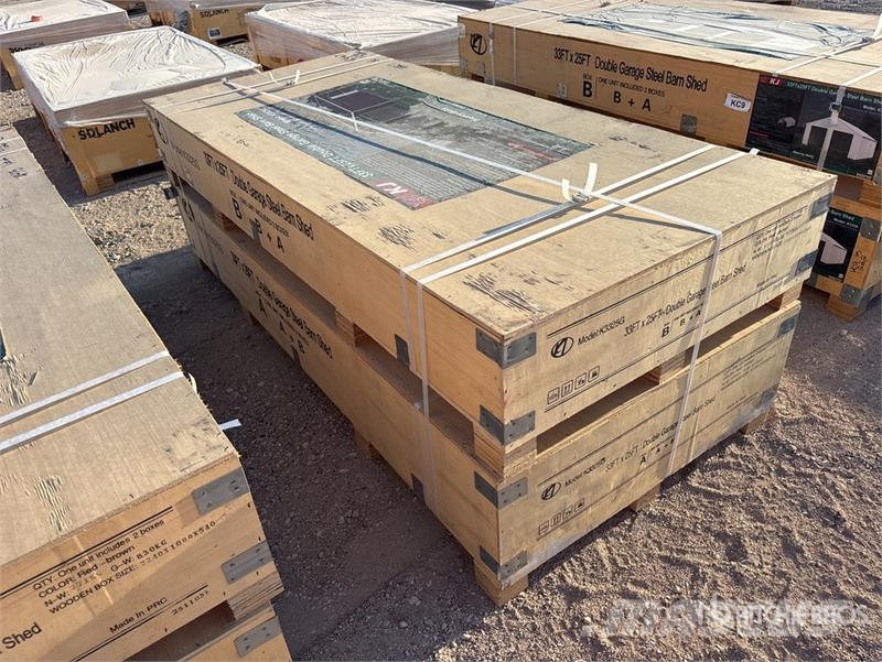 KJ K3325G Double Garage Metal Storage Building (Unuse Edificación de acero