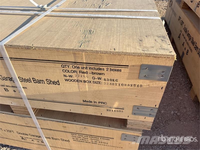 KJ K3325G Double Garage Metal Storage Building (Unuse Steel frame buildings