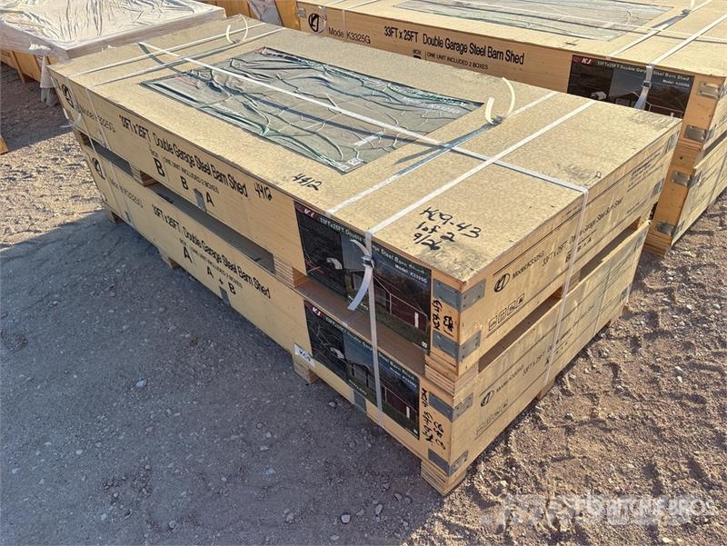 KJ K3325G Double Garage Metal Storage Building (Unuse Edificación de acero