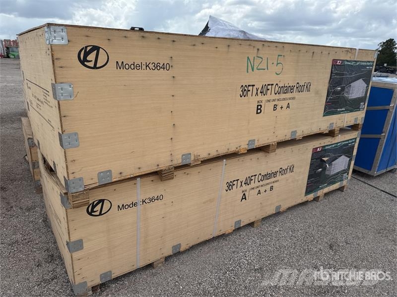 KJ K3640 36 ft x 40 ft Enclosed Container Roof kit wi Citas sastāvdaļas