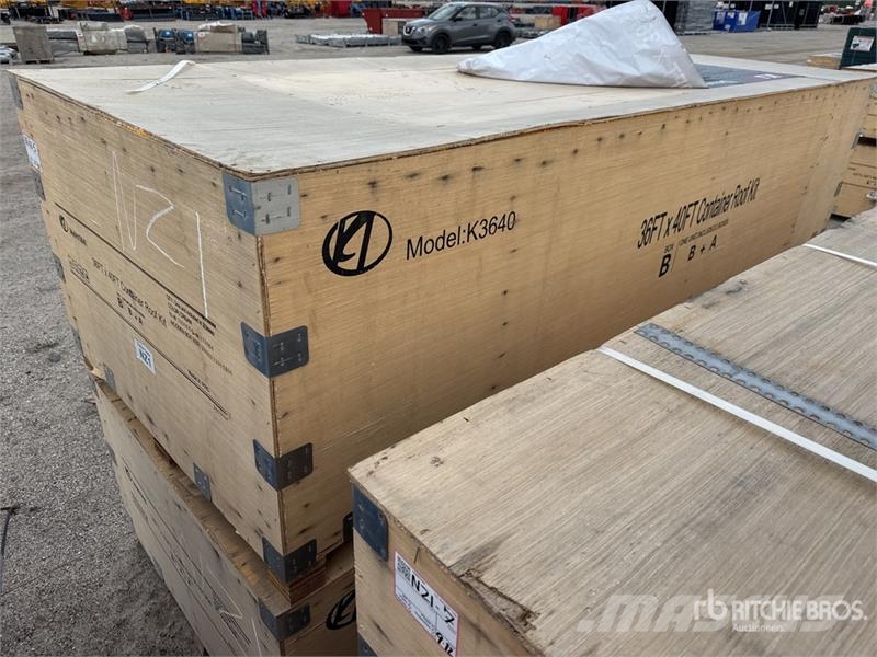 KJ K3640 36 ft x 40 ft Enclosed Container Roof kit wi Citas sastāvdaļas