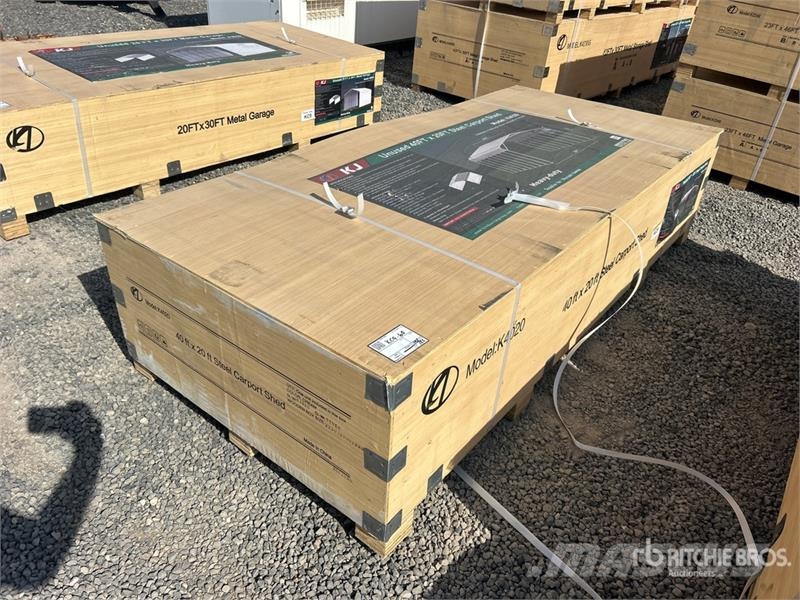KJ K4020 20 ft x 40 ft Carport (Unused) Estruturas de aço