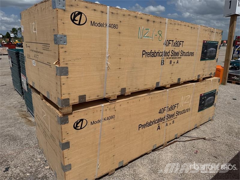 KJ K4080 40 ft x 80 ft Prefabricated Metal Frame Stor Jeklene gradbene konstrukcije