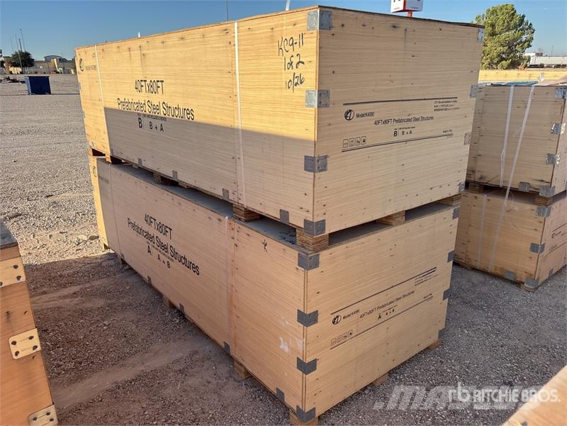KJ K4080 80 ft x 40 ft Prefabricated Metal Frame Stor مقطورات أخرى