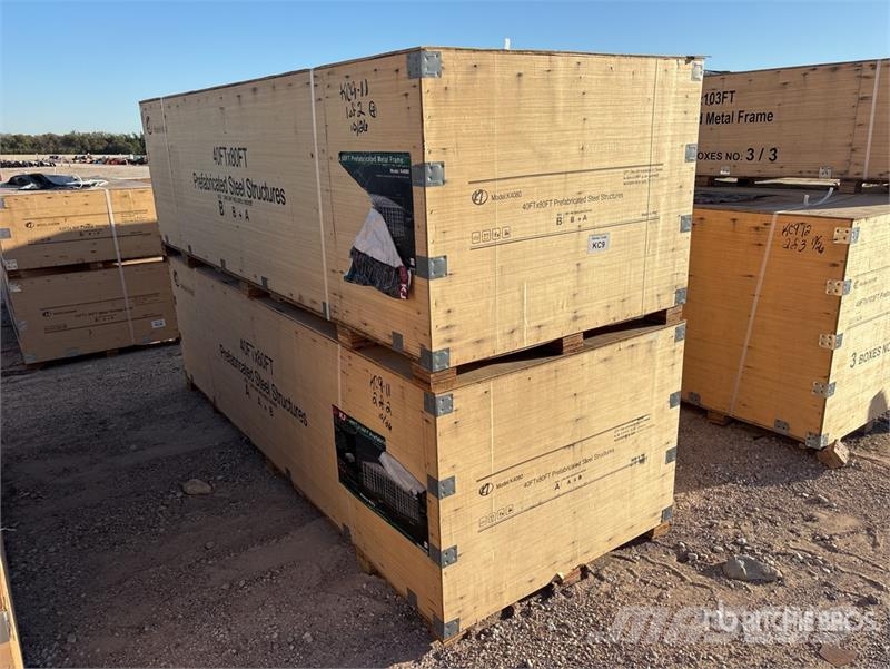 KJ K4080 80 ft x 40 ft Prefabricated Metal Frame Stor مقطورات أخرى