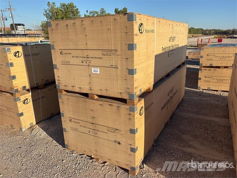 KJ K4080 80 ft x 40 ft Prefabricated Metal Frame Stor مقطورات أخرى