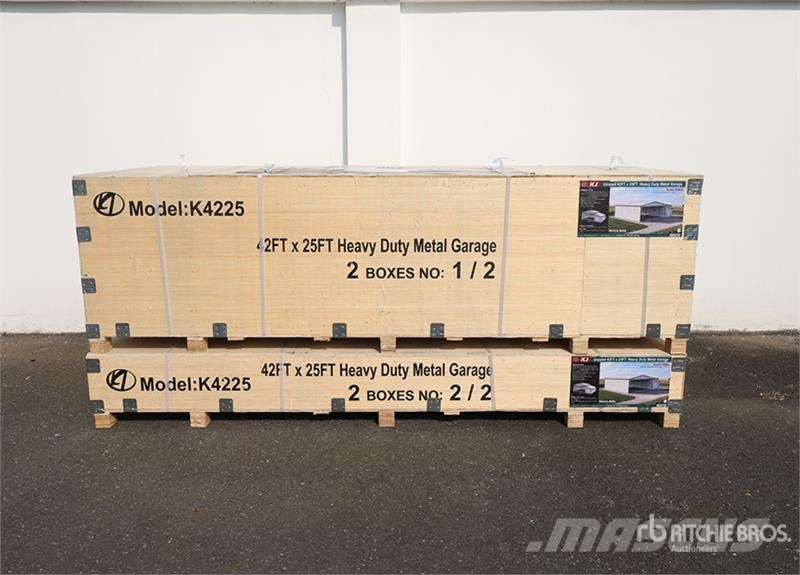 KJ K4225 25 ft x 42 ft Heavy Duty Metal Garage (Unuse Druge prikolice