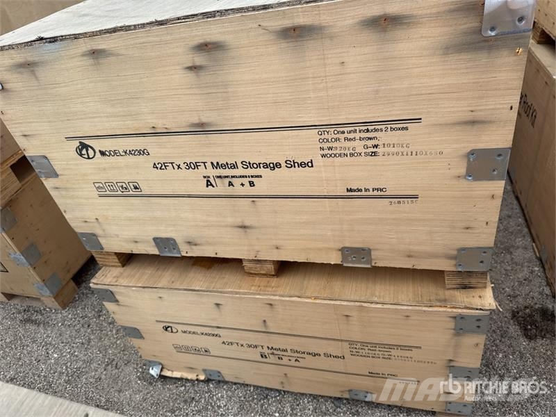 KJ K4230G 42 ft x 30 ft Metal Storage Shed (Unused) Acélszerkezetes épületek