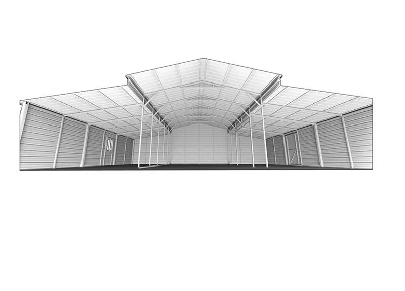 KJ K4230G 42 ft x 30 ft Triple Garage Metal Storage S Čelični okviri za građevine