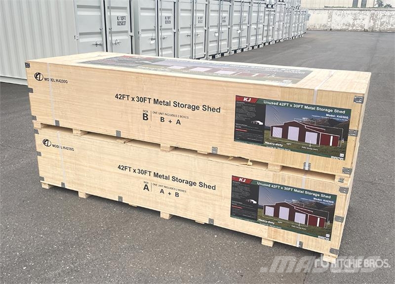 KJ K4230G Triple Garage Metal Storage Storage Buildin Stalen constructies