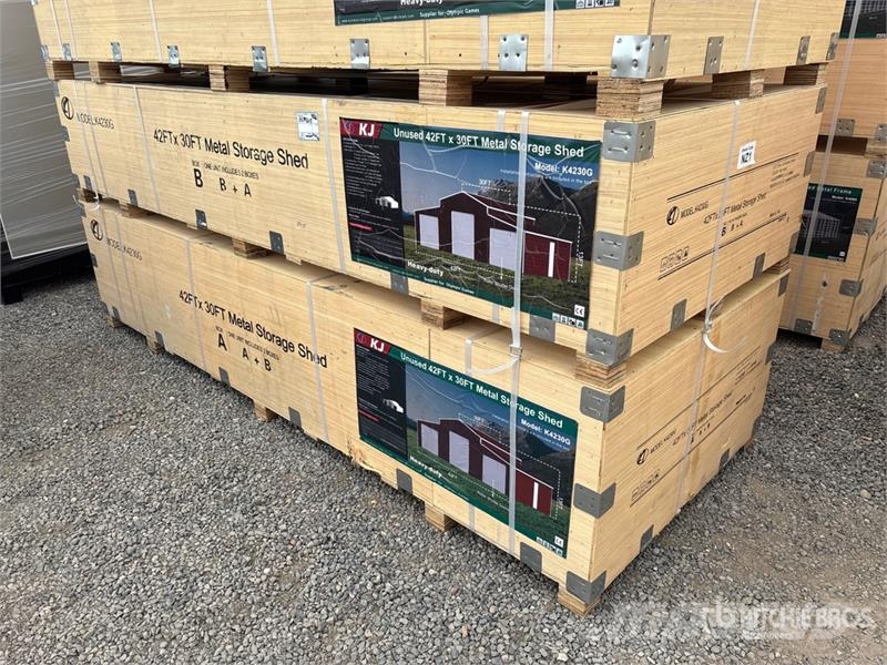 KJ K4230G Triple Garage Metal Storage Shed (Unused) Stalen constructies