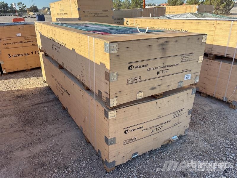 KJ K4230G Triple Garage Metal Storage Shed (Unused) Construcții din cadru metalic