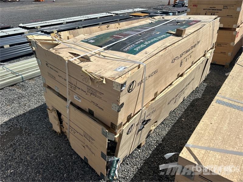 KJ K4230G Triple Garage Metal Storage Shed (Unused) Construcții din cadru metalic