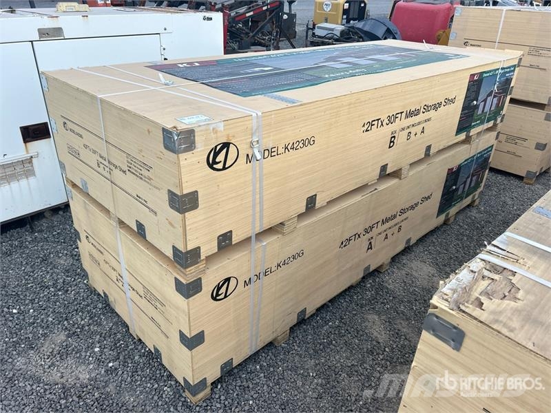 KJ K4230G Triple Garage Metal Storage Shed (Unused) Ατσάλινο πλαίσιο κτιρίων
