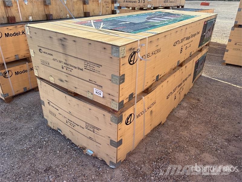 KJ K4230G Triple Garage Metal Storage Shed (Unused) Construcții din cadru metalic