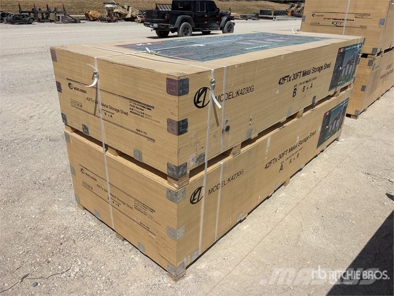 KJ K4230G Triple Garage Metal Storage Storage Buildin Stalen constructies