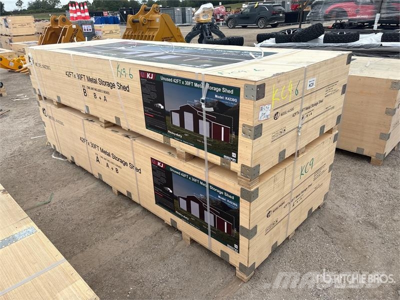 KJ K4230G Triple Garage Metal Storage Shed (Unused) Teraskonstruktsiooniga ehitised