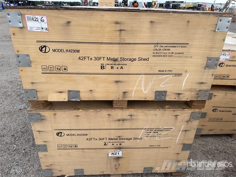 KJ K4230W 42 ft x 30 ft Metal Storage Shed (Unused) Acélszerkezetes épületek