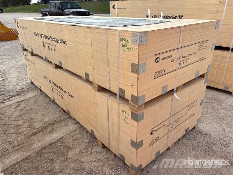 KJ K4230W Triple Garage Metal Storage Shed (Unused) Estruturas de aço