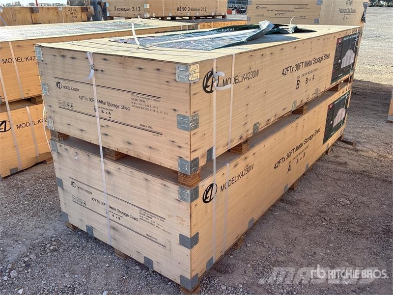 KJ K4230W Triple Garage Metal Storage Shed (Unused) Construcții din cadru metalic