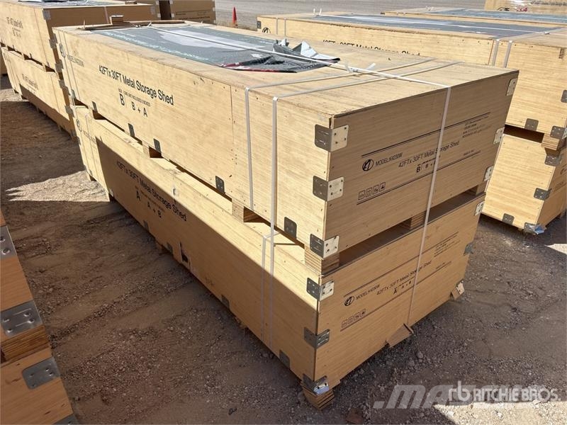 KJ K4230W Triple Garage Metal Storage Shed (Unused) Teraskonstruktsiooniga ehitised