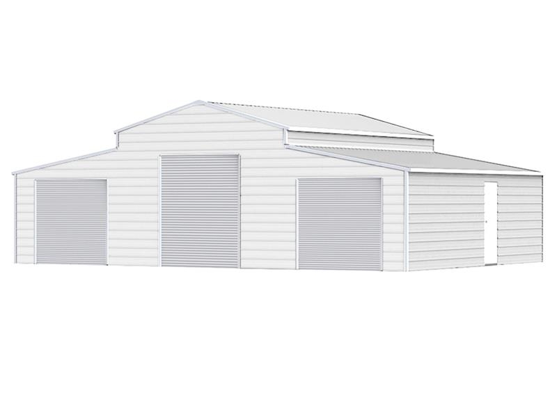 KJ K4230W Triple Garage Metal Storage Shed (Unused) Stalen constructies