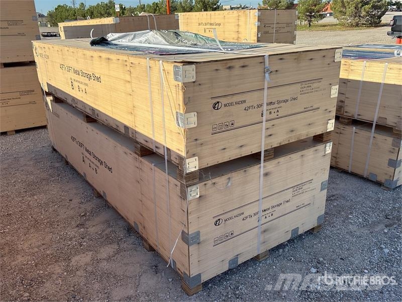 KJ K4230W Triple Garage Metal Storage Shed (Unused) Construcții din cadru metalic