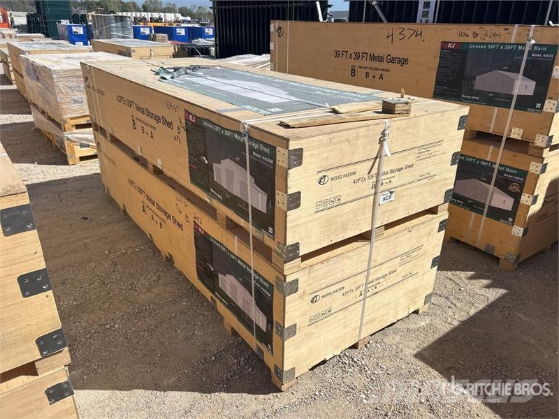KJ K4230W Triple Garage Metal Storage Shed (Unused) Teraskonstruktsiooniga ehitised