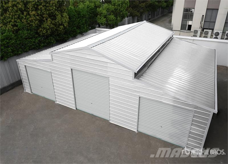 KJ K4230W Triple Garage Metal Storage Shed (Unused) Stalen constructies