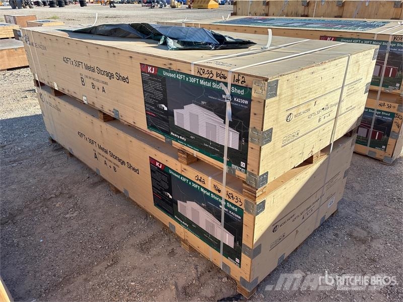 KJ K4230W Triple Garage Metal Storage Shed (Unused) Construcții din cadru metalic