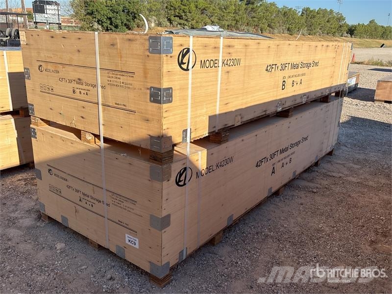 KJ K4230W Triple Garage Metal Storage Shed (Unused) Construcții din cadru metalic