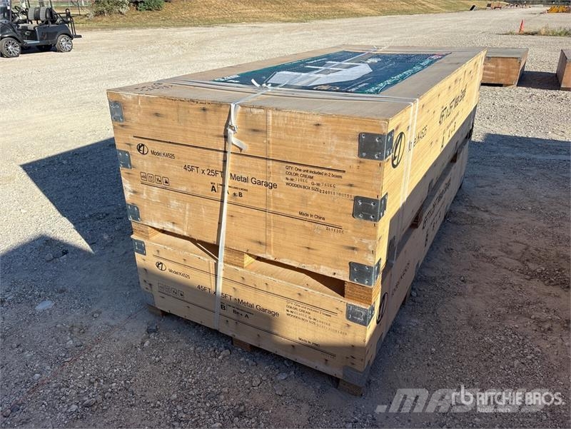 KJ K4525 25 ft x 45 ft Double Garage Storage Building Edificación de acero