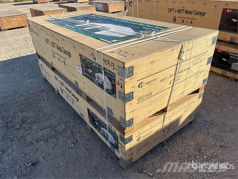 KJ K4525 25 ft x 45 ft Double Garage Storage Building Edificación de acero