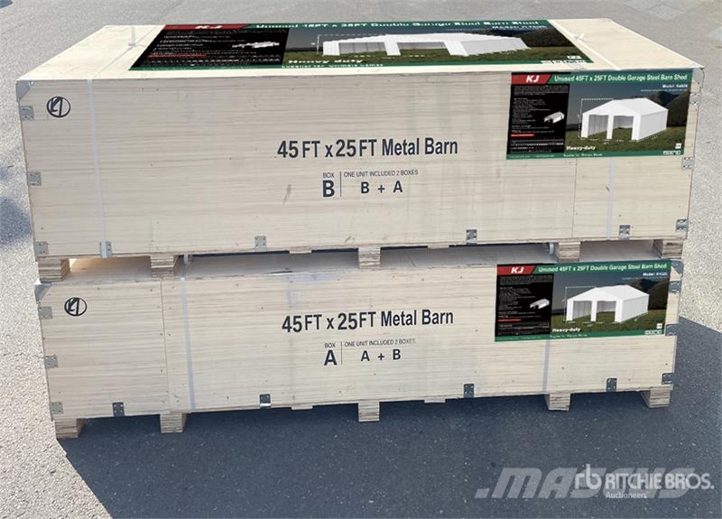 KJ K4525 Double Garage Metal Shed (Unused) Stalen constructies