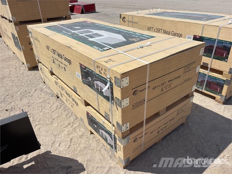KJ K4525 Double Garage Metal Storage Building (Unused Stalen constructies