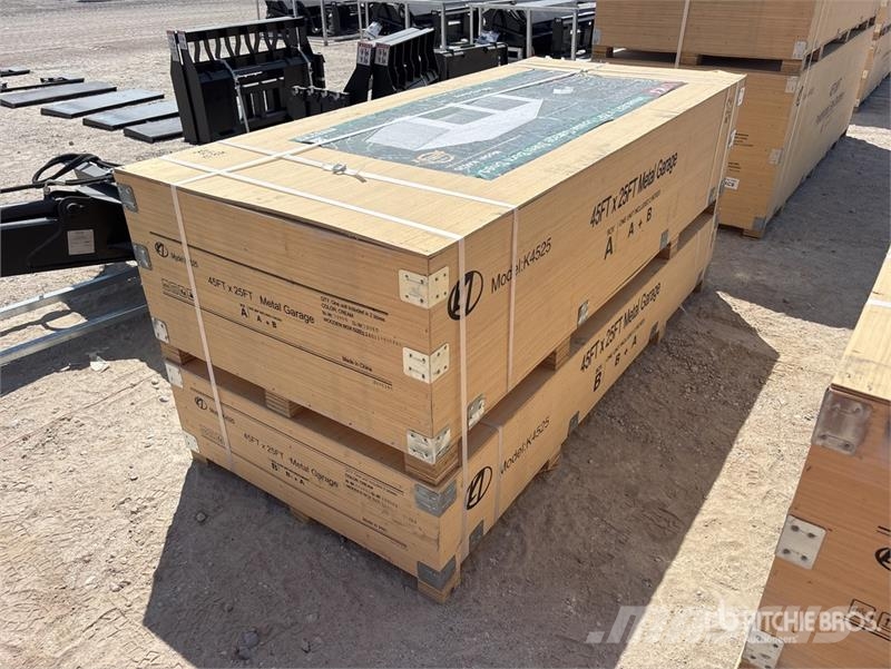 KJ K4525 Double Garage Metal Storage Building (Unused Stalen constructies