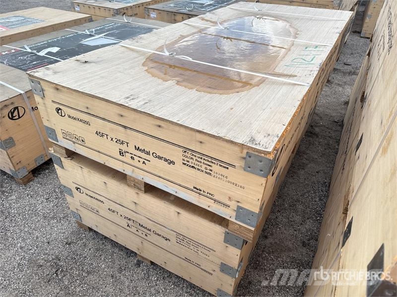 KJ K4525G 25 ft x 45 ft Metal Garage Storage Building Jeklene gradbene konstrukcije