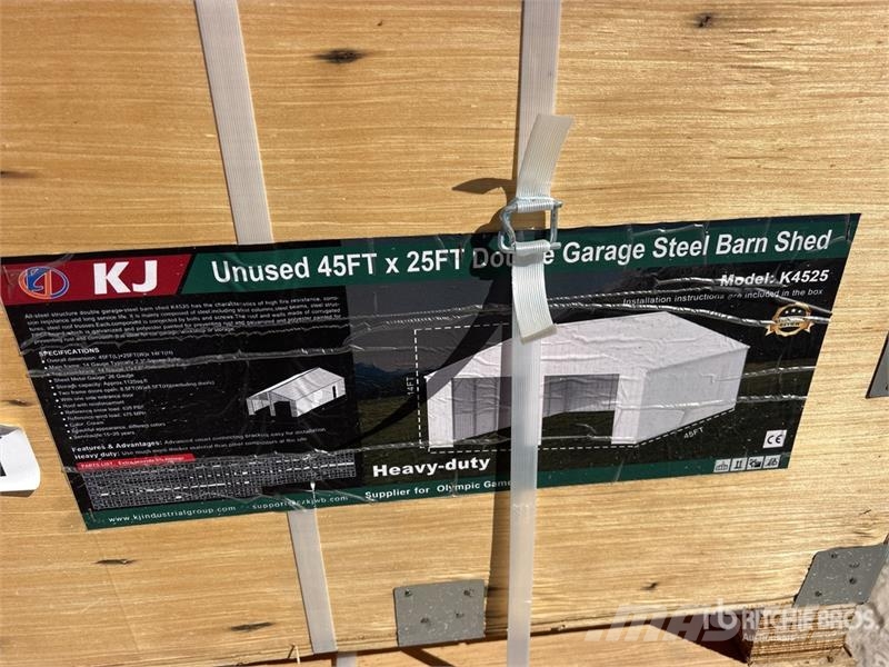 KJ K4525G 25 ft x 45 ft 45Ft x 25 Ft Metal Garage Sto Stahlrahmenaufbauten