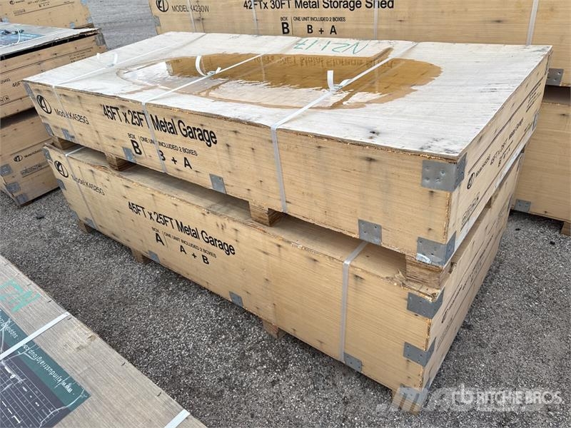 KJ K4525G 25 ft x 45 ft Metal Garage Storage Building Jeklene gradbene konstrukcije