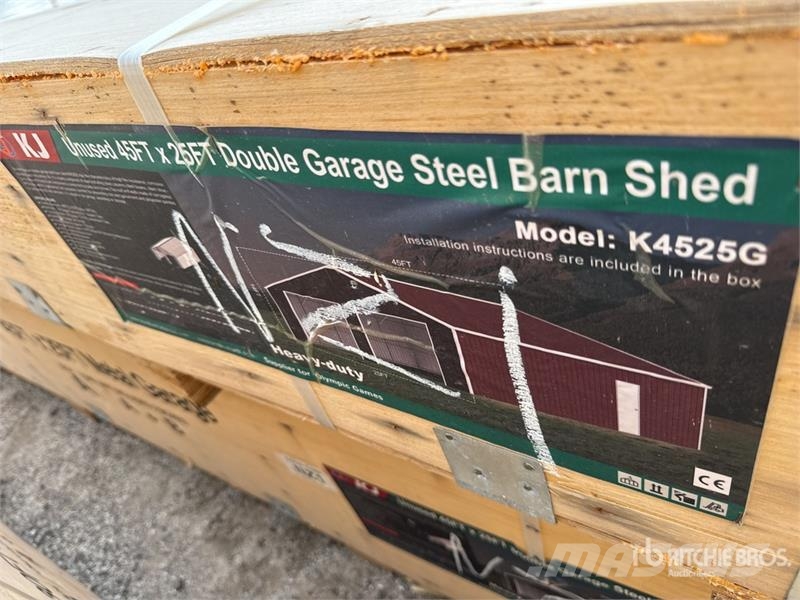 KJ K4525G 25 ft x 45 ft Metal Garage Storage Building Jeklene gradbene konstrukcije