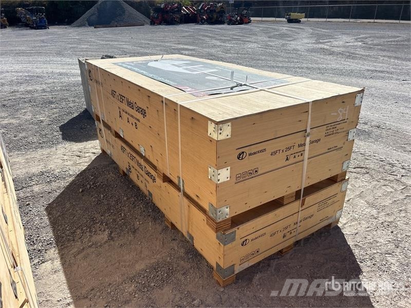 KJ K4525G 25 ft x 45 ft 45Ft x 25 Ft Metal Garage Sto Stahlrahmenaufbauten