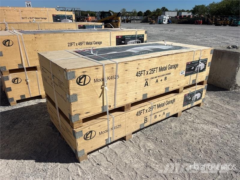 KJ K4525G 25 ft x 45 ft 45Ft x 25 Ft Metal Garage Sto Stahlrahmenaufbauten