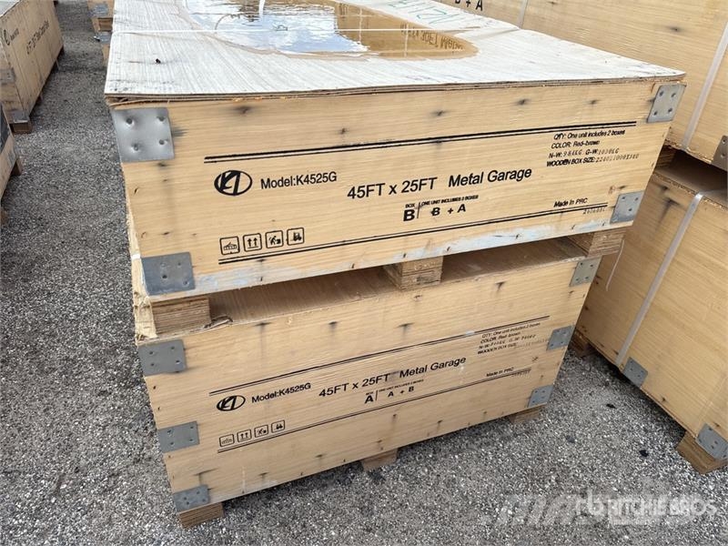 KJ K4525G 25 ft x 45 ft Metal Garage Storage Building Jeklene gradbene konstrukcije