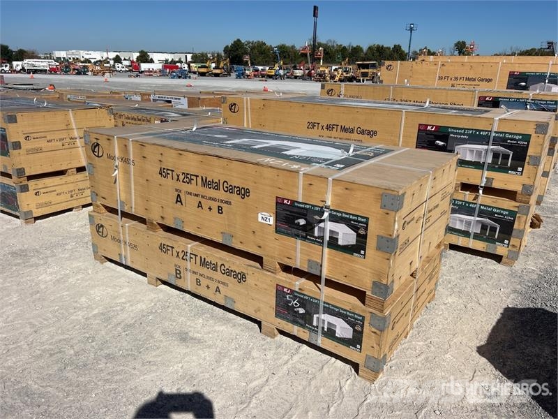 KJ K4525G 25 ft x 45 ft 45Ft x 25 Ft Metal Garage Sto Stahlrahmenaufbauten