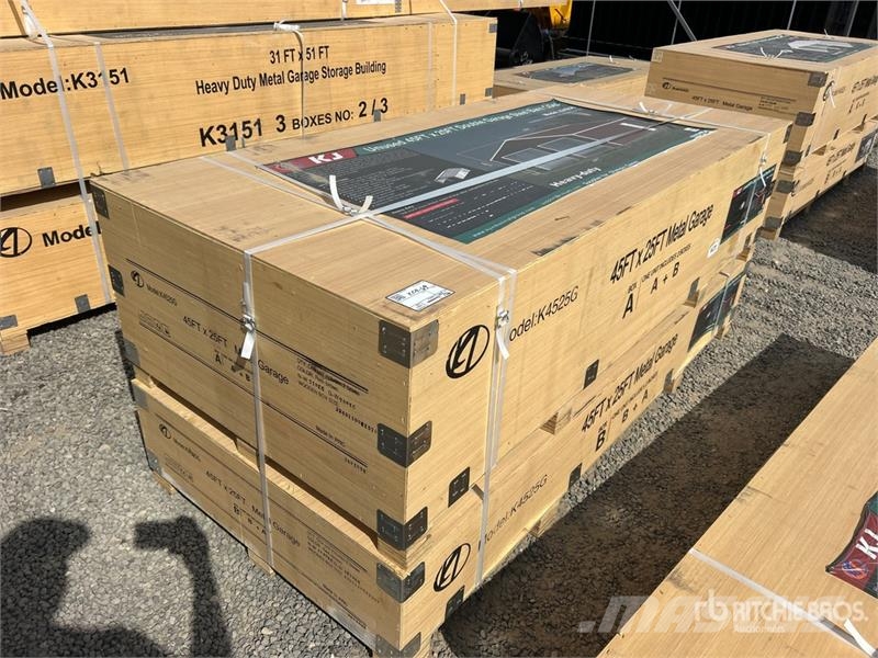 KJ K4525G Double Garage Metal Shed (Unused) Estruturas de aço