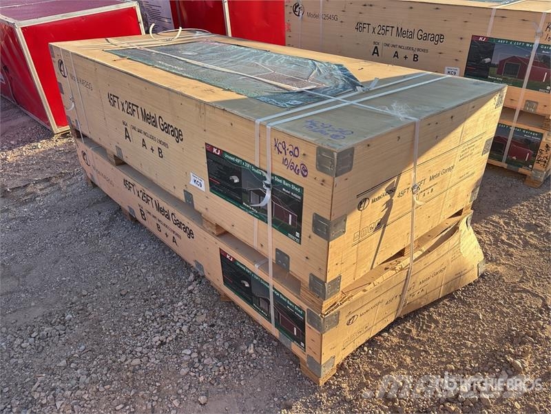 KJ K4525G Double Garage Metal Storage Building (Unuse Construcții din cadru metalic