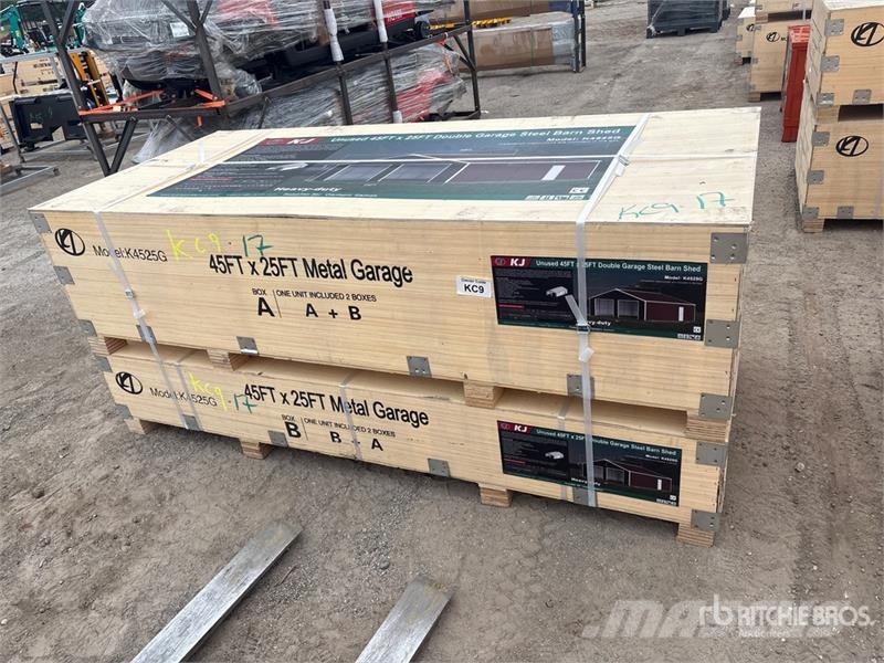 KJ K4525G Double Garage Metal Shed (Unused) Teraskonstruktsiooniga ehitised
