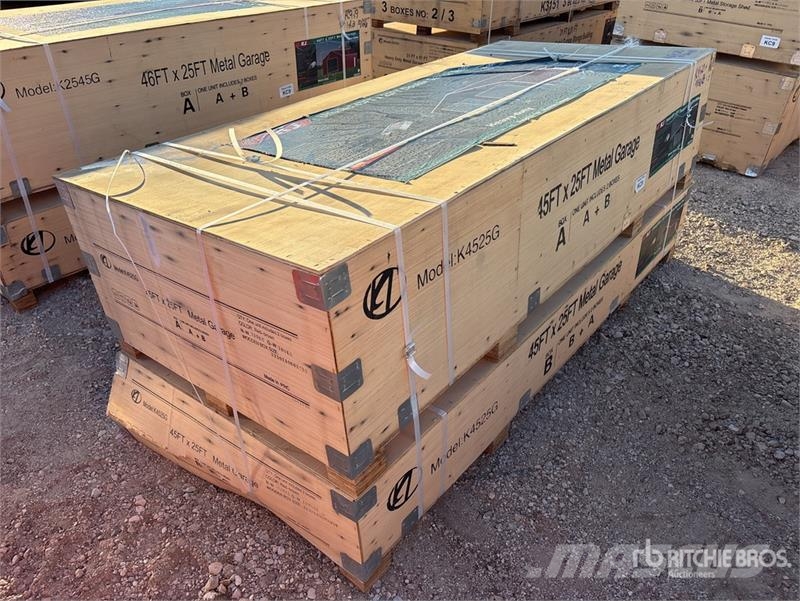 KJ K4525G Double Garage Metal Storage Building (Unuse Construcții din cadru metalic