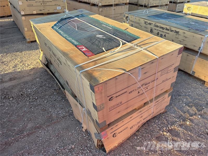 KJ K4525G Double Garage Metal Storage Building (Unuse Construcții din cadru metalic